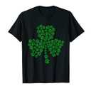 Cat Paw Print St Patrick's Day Shamrock Men Women Kids T-Shirt, Small