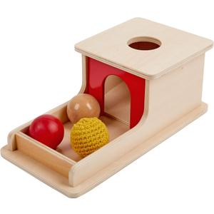 Adena Montessori Wooden Toy for 6-12 Month Baby 3 Balls,Sorting and Stacking Colorful Learning Education Toy for Toddler Kid 1-2 Year Old, Preschool Girl and Boy Gift(Full Size Textures)