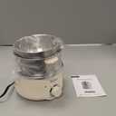 Hard Boiled Egg Cooker - CACHOO 14-Egg Rapid Stainless Steel Egg Boiler with 30-Min Timer & Auto Shut Off, Compact Electric Vegetable Steamer for Cooking, Dishwasher Safe, Beige (2-Tier)