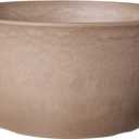 Arcadia Garden Products PSW Pot Collection TD25TP Plastic/Stone/Wood Composite Shallow Bulb Pan - No Drainage Hole (Drillable), Planter for Succulents, Bonsai, Fairy Gardens, Herbs, 10-inch, Taupe