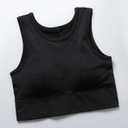 Sports Bras for Women-Padded Removable Support Bra Shockproof Running Yoga Fitness Bra Breathable Quick Drying Vest Style Wide Shoulder Straps for Anti Slip Comfort Black+Blue S (S)