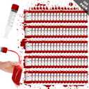 Garma 100 Pack Halloween Blood Bags for Drink, Reusable Drink Cups Containers with Syringe and Clips Pouch Prop for Vampire Zombie Hospital Theme Party Supplies