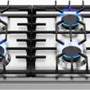 GASLAND 30 Inch Gas Cooktop with 4 Burners PRO GH2304SS,NG/LPG Convertible Natural Gas Propane Cooktops, Auto Ignition, Thermocouple Protection