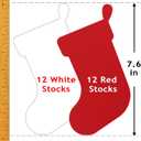 Punch Out Paper Cutouts in Holiday Colors, 188 Pieces Snows, Trees, Stockings, Light Bulb, Bells, Cardstock for Children Craft Kindergarten, Classroom, and Christmas Party Decorations