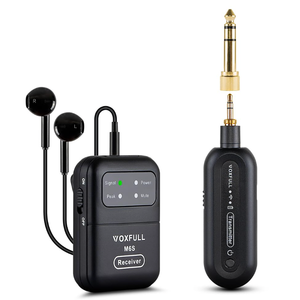 VOXFULL Stereo Wireless in Ear Monitor System 2.4G Wireless IEM System with Transmitter Clip on Receiver Automatic Pairing inEar Monitoring for Church,Stage,Live Performance (M6S)
