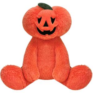 Scary Pumpkin Plush Stuffed Animal, Cute Furry Orange Pumpkin Toy, Soft Cuddly Plushie Hugger Toy for Boys Girls, Gifts for Kids or Girlfriend, 12 Inches