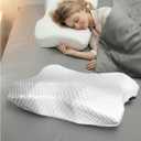 Cervical Neck Pillow Memory Foam - Charcoal Infused Orthopedic Pillow for Neck Pain Relief, Side Sleepers Support, Cooling Breathable Cover (Ecoden 2.0 Freeflow Pillow)