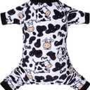 CuteBone Dog Christmas Pajamas Puppy Onesies Small Dogs Soft Pjs Coat Cat Apparel Comfy Pet Clothes Outfit Doggie Bodysuit P281S