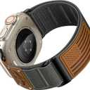 WJK Rugged Nylon Sport Band Compatible with Apple Watch Bands for Men 42mm 44mm 45mm 46mm 49mm,Soft Woven Leather Stars-Stripes Flag Strap for iWatch Series 11 10 SE Ultra 9 8 7 6 5 4 3 2 1