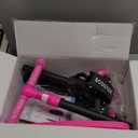 Kick Scooters for Kids 5-7 8-12,Lean to Steer,Three Wheeled Light Up,28"-32" Adjustable Handlebar,Widen Anti-Slip Deck,Floor Push Scooter for Boys Girls Ages 6-12 3-4 Old,Foldable for Travel (Pink)