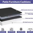 IPYNBAP Outdoor Chair Cushions Set of 4 -Waterproof Outdoor Seat Cushions for Patio Furniture, Patio Chair Cushion with Handle and Ties, Out Door Chair Pads,19x19x3-Square, Black