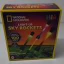 NATIONAL GEOGRAPHIC Air Rocket Toy  Ultimate LED Rocket Launcher for Kids, Jump and Launch The Light Up, Air Powered, Foam Tipped Rockets up to 100 Feet