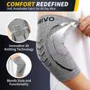 CAMBIVO 2 Pack Elbow Brace for Women and Men, Elbow Compression Sleeve for Tendonitis, Golf Elbow, Tennis Elbow, Arthritis, Bursitis, Weightlifting, and Basketball (Large, Grey)