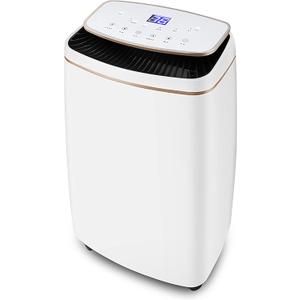 Dehumidifier, silent design, intelligent humidity control, 24-hour timer, smart touch screen, suitable for home, bathroom, wardrobe, RV