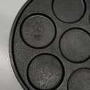 Commercial CHEF Mini Pancake Maker Pan, Pre-Seasoned Cast Iron, Plett Pan with Seven 2.5 Diameter Sections, Works on All Cooktops Including Induction, Outdoor Cookware for Grills, CHCI172