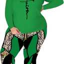 Tycorwd Plus Size Two Piece Outfits For Women Summer Sweatsuits Jogger Sets Casual Print Shorts Tracksuit Sets (Green, 3XL)