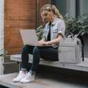 Ytonet Backpack for Women, 15.6 Inch Bookbag for Women Laptop Bookbag, Wide Open Anti-Theft Teacher Backpack College School Work Nurse Bag, Water Resistant Business Computer Bag, Grey