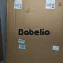 BABELIO 36 Inch Extra Tall Baby Gate with Cat Door,29.5-40" Metal Pet Door for Stairs,Doorways,House,Auto Close,Easy Walk Thru,Black