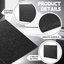 Sasylvia 1/2" X 24" X 24" Black HDPE Sheet,Textured Front & Smooth Back
