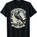 Edgar Allan Poe Nevermore Quoth The Raven T-Shirt (Black, Small)