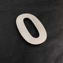 House Number - 6 Inch Stainless Steel Floating Home Address Number, Rustproof & Easy Install, Silver, Number 0