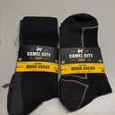 Crew Work Socks Sweat-Wicking, Durable Wool Socks for Long Shifts Up to 8" Boots Made in USA (Black)