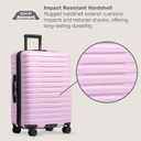 U.S. Traveler Boren Expandable Hardside Rugged Travel Luggage with 8 Spinner Wheels, Lavender, Checked-Medium 26-Inch, Checked-Medium 26-Inch, No USB Port