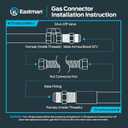 Eastman 60 Inch x 1/2 Inch OD Flexible Gas Line Connector with (2) 1/2 Inch MIP Fitting Ends for Natural Gas and Liquid Propane, Stainless Steel, Yellow, 20YE505060B