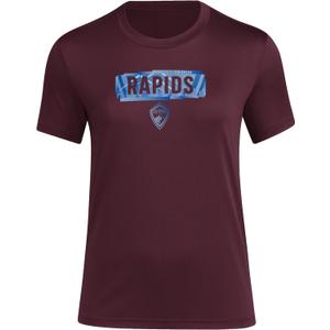 adidas Women's MLS Short Sleeve T-Shirt, Team Maroon/ Colorado Rapids, X-Small
