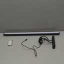 26" Wireless Picture Lights, Rechargeable Battery Art Display Light with Remote Control, Dimmable/Timer Off Dartboard Light, 3 Lighting Modes Full Metal Painting Display Lights(Black-1 Pack)