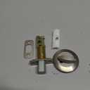 Kwikset 663 Deadbolt Unkeyed Deadbolt Lock, Satin Nickel Round Interior Turn Piece for Front Entry Door, with Latch and Adapter, No Exterior Assembly