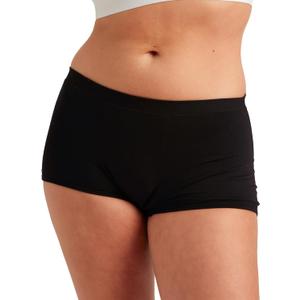 Saalt Comfort Modal Boy short Period Underwear - Heavy Absorbency - Comfortable, Thin, and Keeps You Dry from All Leaks (Small, Volcanic Black)