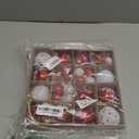 42pcs Christmas Tree Decorations Ornament Set, Colorful Shatterproof Plastic Baubles Hanging Ornaments Xmas Tree Ball for Christmas Holiday Party Home Decoration, Red White