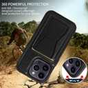 for iPhone 14 Case Leather, 2 in 1 Detachable,Compatible with MagSafe,with Card Holder, PU Leather Kickstand Card Slots Case 6.1" Black