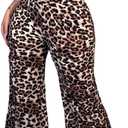 WDIRARA Women's Sexy Wide Leg Night Out Leopard Print Jumpsuits (L)