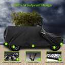 Waterproof Cover for Jeep Wrangler JK JL CJ YJ TJ 4 Door 1987-2026 Outdoor Sun Rain Wind Snow Protection Dustproof Covers with Driver Door Zipper Black, 193 X 74.8 X 59 Inches