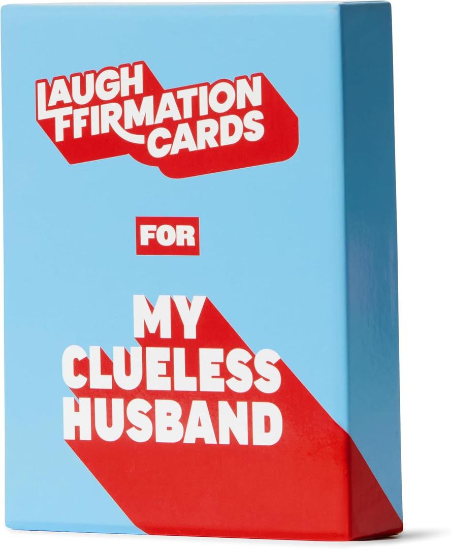 Laughffirmation Affirmation Cards For Adults Punchy & Hilarious Gift For Dad, Mom, Wife, Husband & Coworker Funny Gift For All Occasions Birthdays, Fathers Day, Mothers Day, Anniversary (My Clueless Husband)