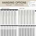 CAPALOCA Linen Pinch Pleated Curtains Blackout 100% Black Out Curtains 84 Inches Long 2 Panels with Hooks, Thermal Insulated Pinch Pleat Drapes for Bedroom, 40Wx84L, White