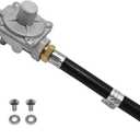 Natural Gas Pressure Regulator, 1/2 PSIG Inlet Pressure & 4" W.C. Outlet Pressure, for Grill, Fire Pit, Stove and More | 1/2" Male Flare x 3/8" Female Flare Adapter Included