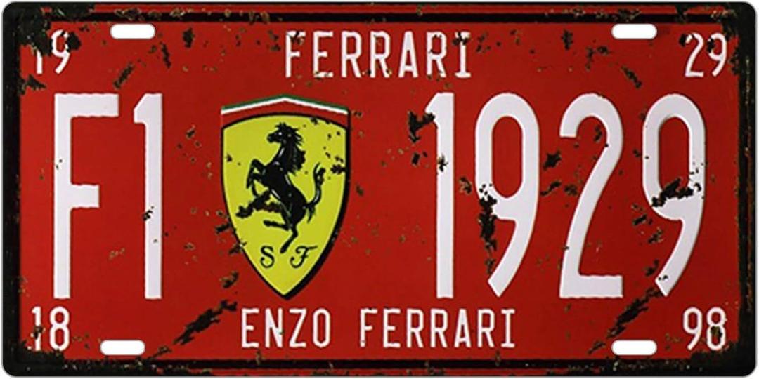 Metal Tin Sign 6x12in car Plate Enzo Ferrari Bar Pub Cafe Home Decor Retro Poster Vintage Sign 12x6 Inch