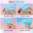 Bamboo Dragonfly Catapult Launcher, Cat Toy Spinning Flying Saucer Launcher, Interactive Cat Toy with Glowing LED for Pet Exercise & Nighttime Play