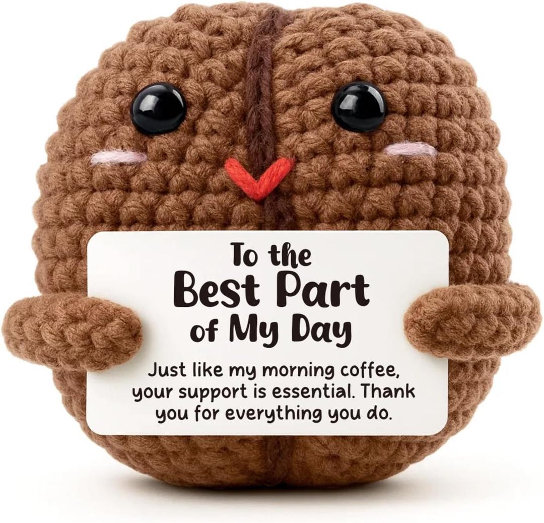 Meaningful Thank You Gift for Wife Mom, Sentimental Anniversary Presents for Her, The Best Part of My Day Keepsake, Handmade Crochet Decor for Mothers Day Mentor
