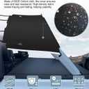 Soft Tonneau Cover Compatible with 2021-2025 Ford Bronco 4-Door Model, Black UV Resistant Vinyl Canvas Trunk Cargo Cover