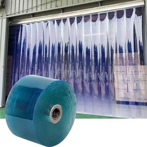 mopam PVC Strip Door Curtains, 164ft Length 7.1in Width Plastic Door Curtain Tailorable Strip Curtain Waterproof Clear Vinyl Roll Shutters Gate for Commercial Warehouse Garage Pet House (Transparent)