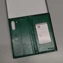 MONASAY Wallet Case Compatible for Galaxy S21 FE 5G, 6.4 inch [Screen Protector Included][RFID Blocking] Flip Folio Leather Cell Phone Cover with Credit Card Holder, Green