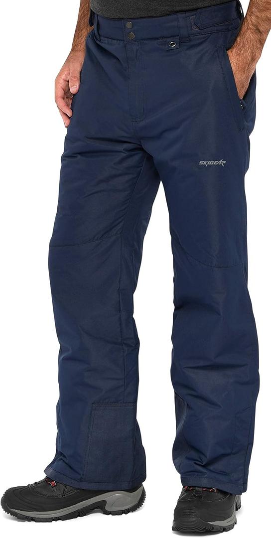 SkiGear mens Essential Snow Pants (Large/34" Inseam, Blue Night)