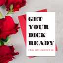 3 x Happy Valentines Day Card for Men, Hilarious Valentines Day Gift for Husband Boyfriend Fiance Him, Get Your D Ready I Mean Card (#7)
