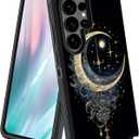 for Galaxy S26 Ultra Case, Military Grade Heavy Duty [3-Layer] Dustproof Shockproof Full-Body Protective Cover for Samsung Galaxy S26 Ultra 5G 2026, Celestial Theme Stars with Crescent Moon