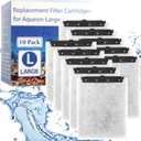 Xuanda 10 Pack Large Replacement Filters Cartridges Compatible with Aqueon QuietFlow Power Filter Size 20,30,50,55/75 or LED PRO Power Filter Size 20,30,50,75