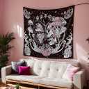 THSALIE Butterfly Tapestry - 53.18''X 59'' Tapestry Wall Hanging Plants Floral Flowers Tapestries Boho Retro Aesthetic Whimsical for Living Room Bedroom Dorm